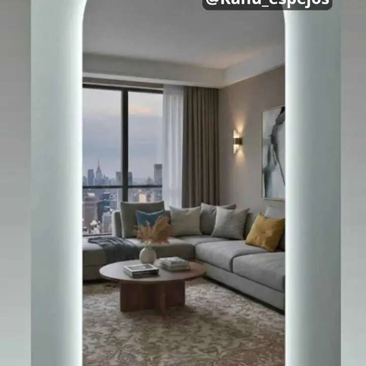 Espejo Cuerpo Entero Arco LED Premium con Luz Fría y Cálida | Entrega Inmediata