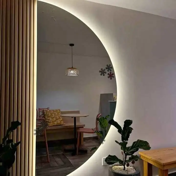 Espejo media luna LED cálida y fría en ofertaaaaa entrega inmediata