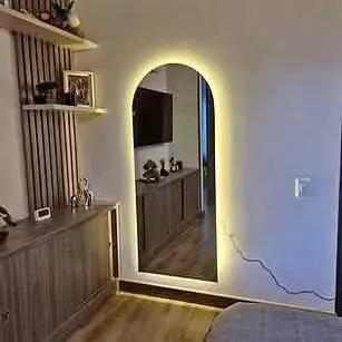 Espejo Cuerpo Entero Arco LED Premium con Luz Fría y Cálida | Entrega Inmediata