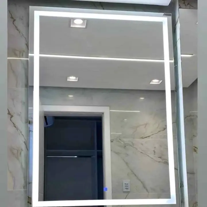 Espejo rectangular con luz led fría blanca integrada premium en promoo