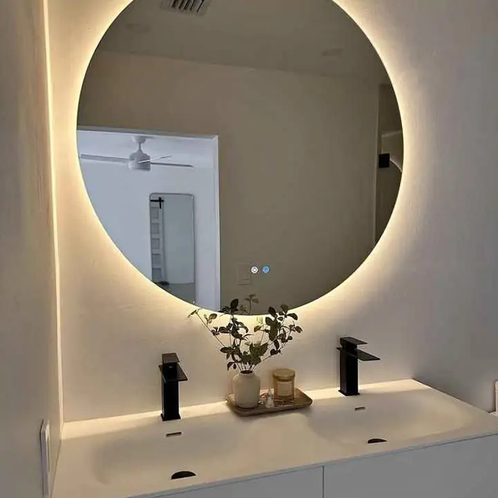 Espejo Redondo LED Touch 80 cm Listo para Colgar