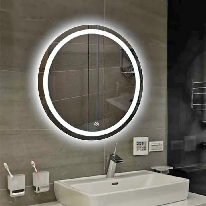 Espejo Redondo Esmerilado Touch para Baño | Varias Medidas