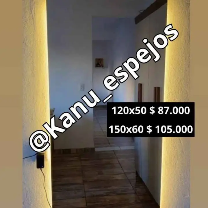 Espejo vestidor recto luz LED en ofertaaaa entrega inmediata