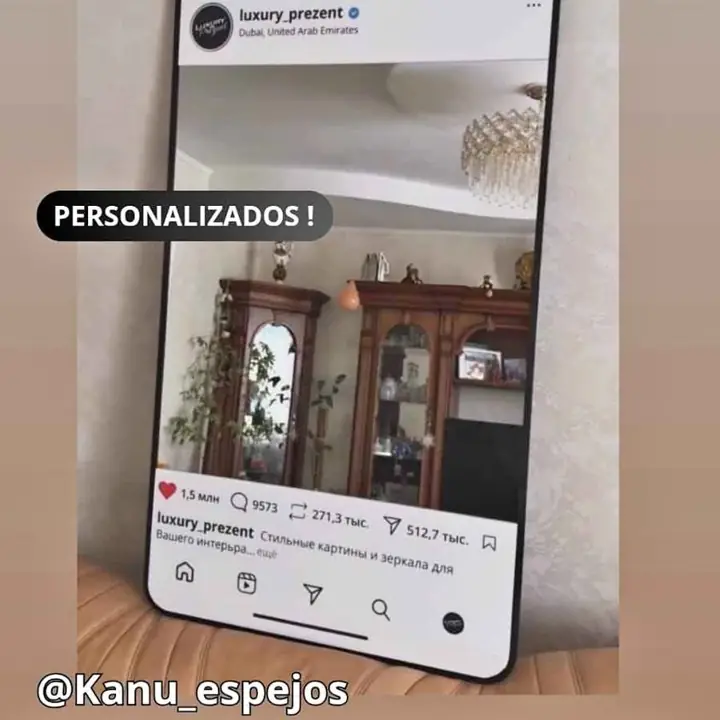 Espejo instagram diseñado a tu manera en ofertaaaa fácil de colgar