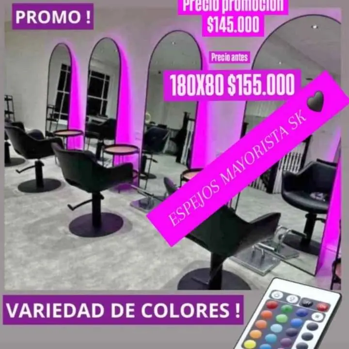 Espejo arco ofertaa luz led de colores