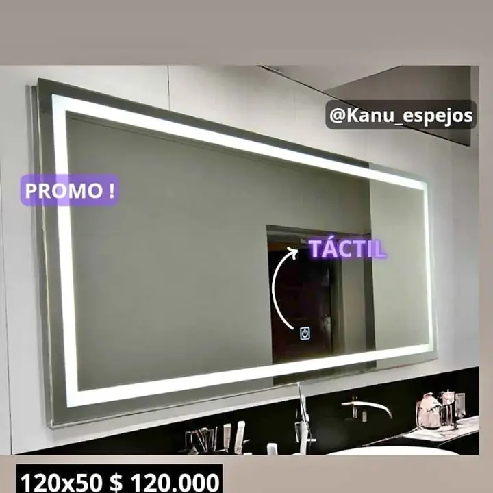 Espejo Cuerpo Entero Recto Led Touch NO distorsiona la imagen
