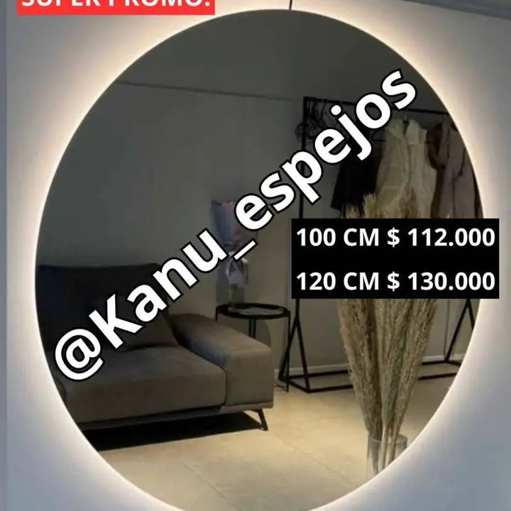 Espejo circular luz LED en promooo hasta agotar stock listo para colgar