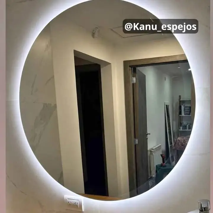 Espejo Redondo LED Touch 80 cm No Distorsiona la Imagen
