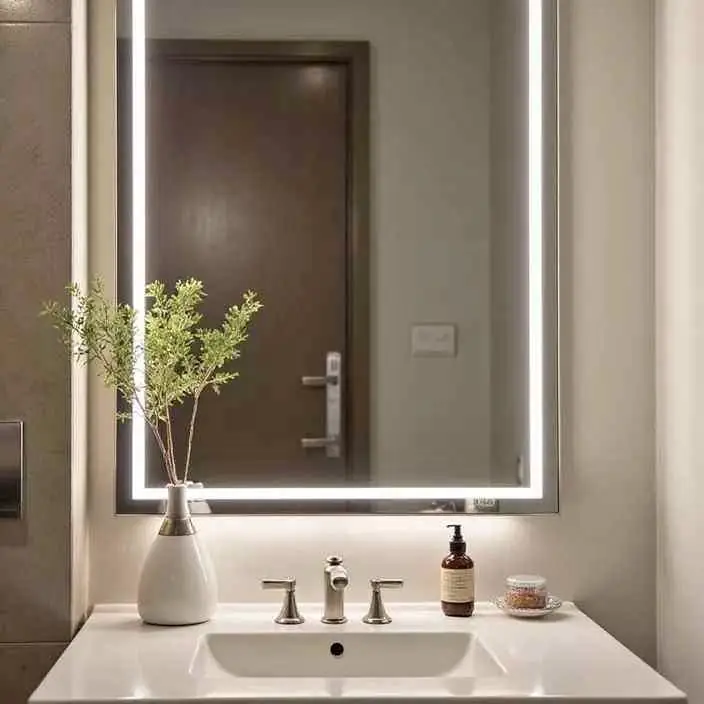 Espejo Cuadrado Esmerilado LED Touch | Diseño Moderno Y Económico