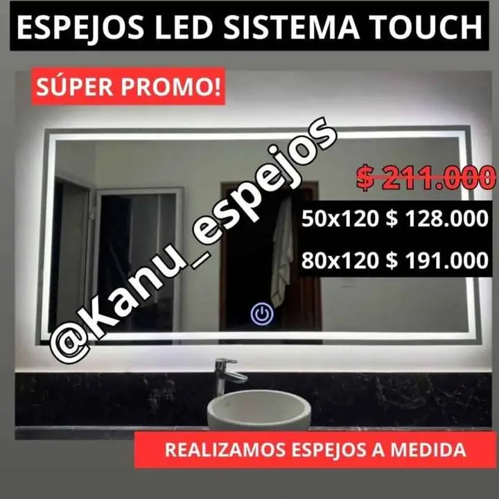 Espejo touch súper ofertaa hasta agotar stock