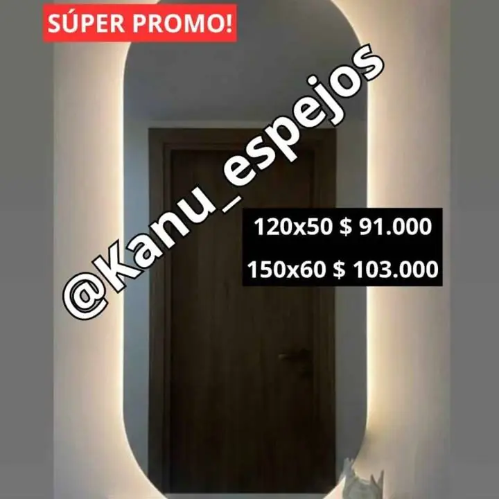 Espejo vestidor pildora luz LED en promoo entrega en el día