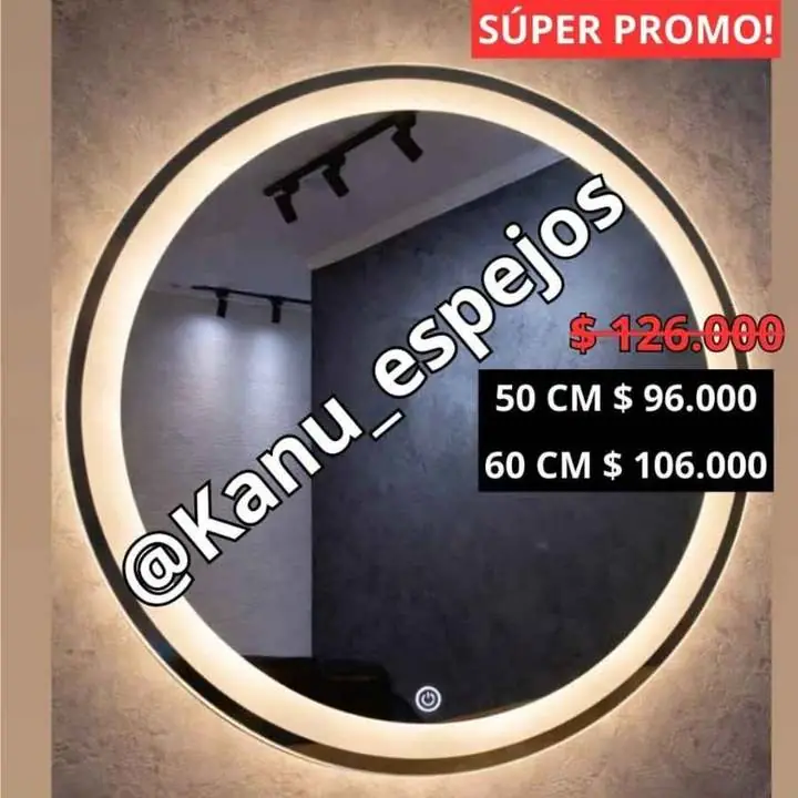 Espejo circular luz LED touch en ofertaaaa hasta agotar stock