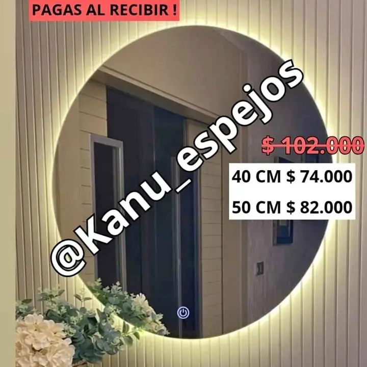 Espejo circular luz LED en ofertaaa hasta agotar stock