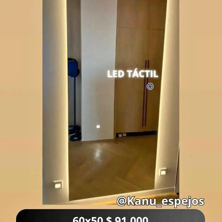 Espejo vestidor recto luz LED en promooo