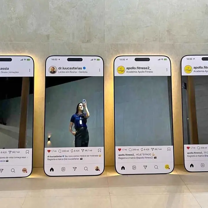Espejos instagram personalizado a tu manera luz LED y sin luz