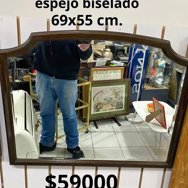 Espejo biselado 69X55 cm