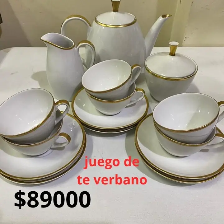 Juego de te verbano 9 pzas como nuevo