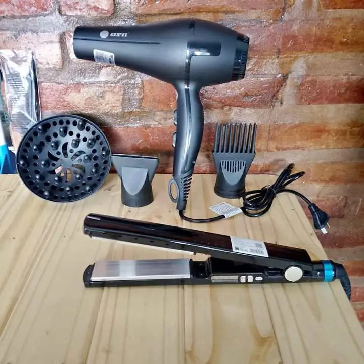 Combo de secador y planchita para el pelo