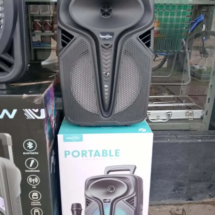 Parlante de 8 pulgadas con micrófono super oferta