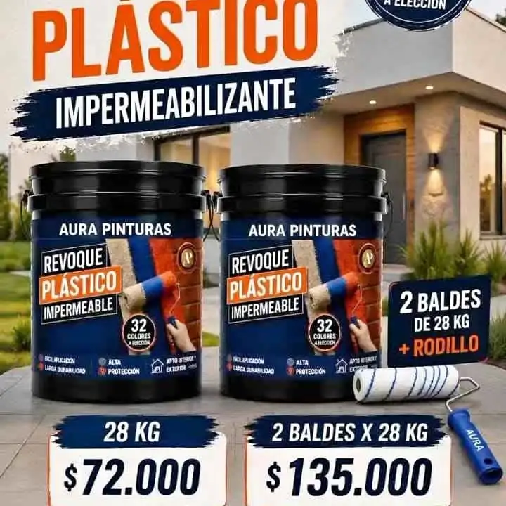 Revoque plástico impermeable