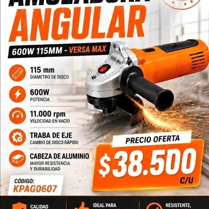 Amoladora Versa 600W nuevas en promo