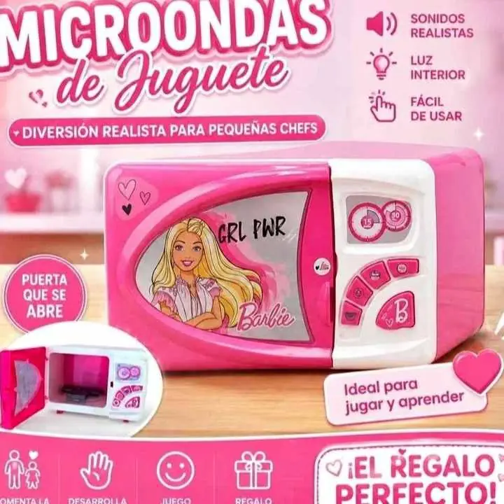 Juguete microondas de barbie