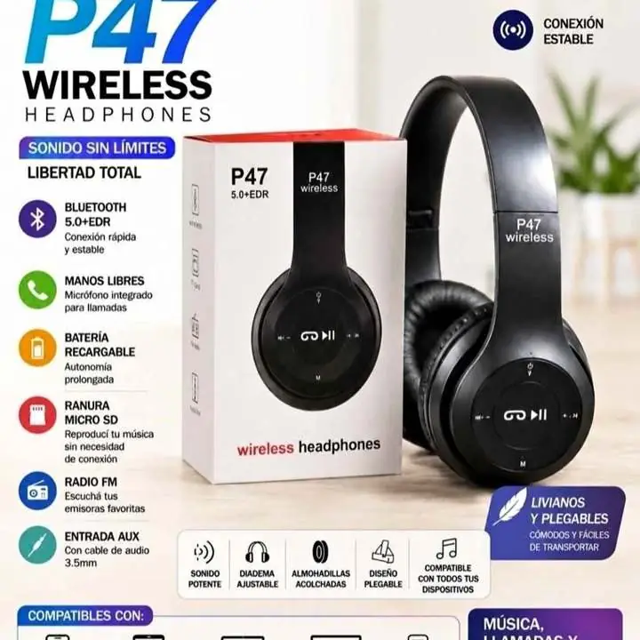 Auriculares inalámbricos con Bluetooth P47
