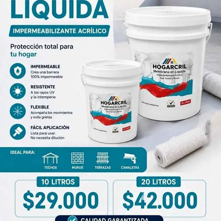 Membrana liquida impermeabilizante de 20 litros Hogarcril