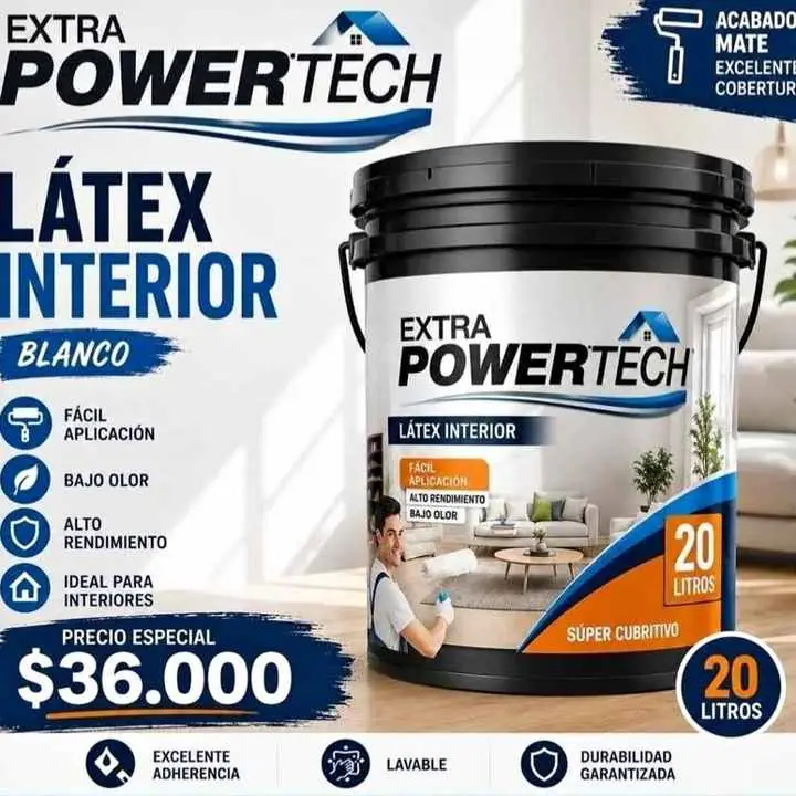 Latex blanco de 20 litros interior cubritivo y de muy buena terminación