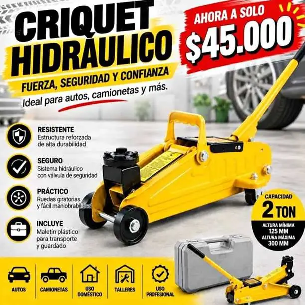 Criquet hidráulico 2T black Jack nuevos en su maletin