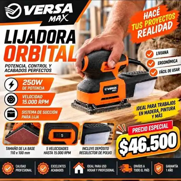 Lijadora orbital 250W Versa max