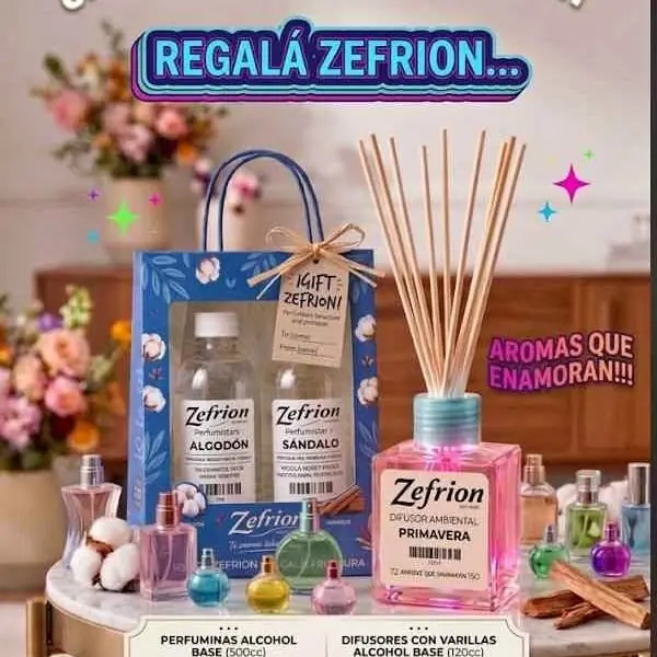 Zefrion - perfumimas textiles & difusores con varillas a base de alcohol