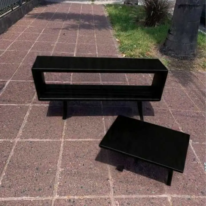 Somos fabricantes el rack mide 120x30 (65cm de alto) Mesa ratona 60x40 (35cm de alto)