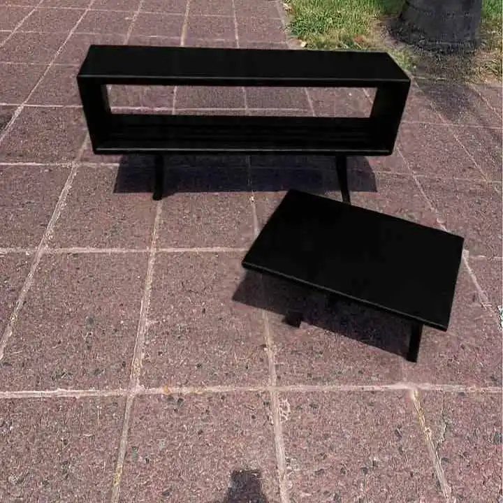 Somos fabricantes el rack mide 120x30 (65cm de alto) Mesa ratona 60x40 (35cm de alto)