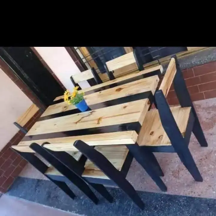 Somos fabricantes de mesa y silla de pino hacemos envios abonas al recibir