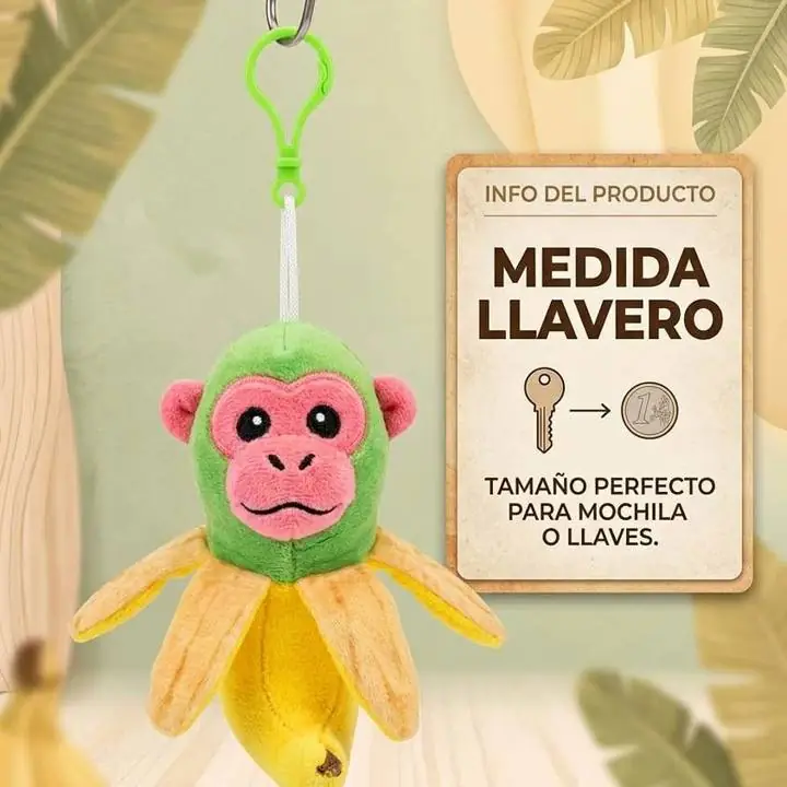 Llavero de peluche chimpancini bananini brainrot