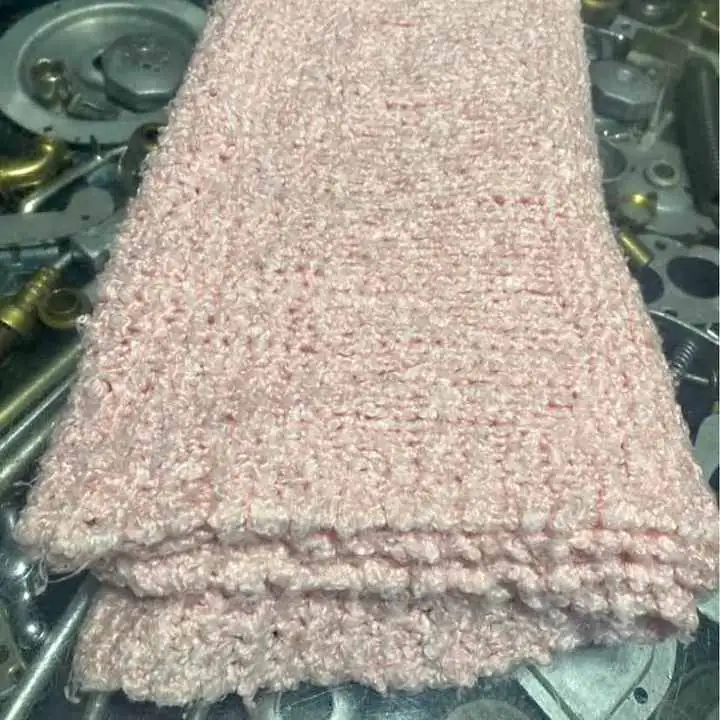Manta de bebe rosa tejida