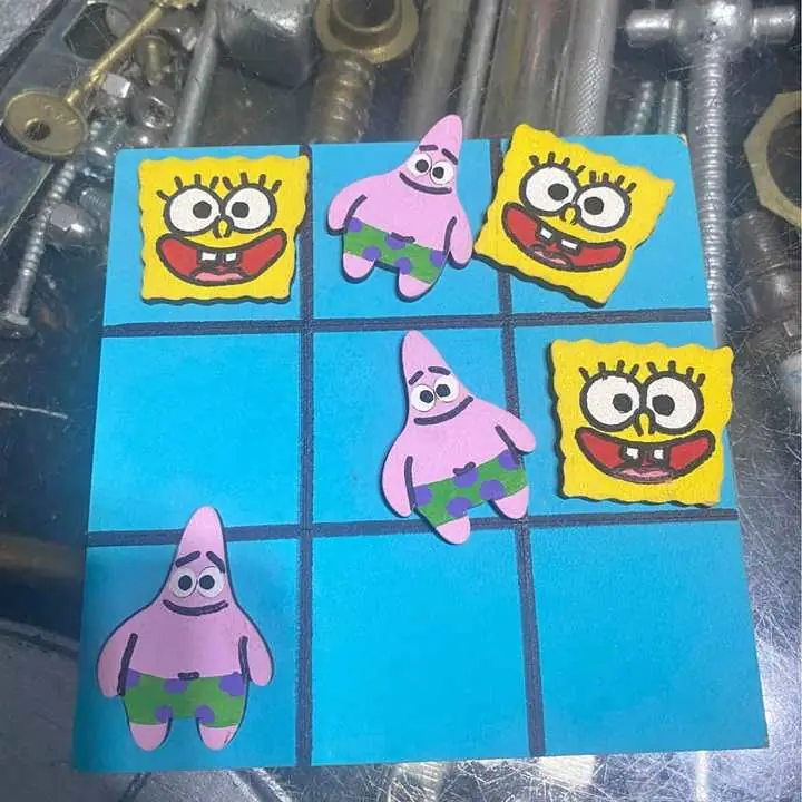 Juego ta te ti bob esponja madera