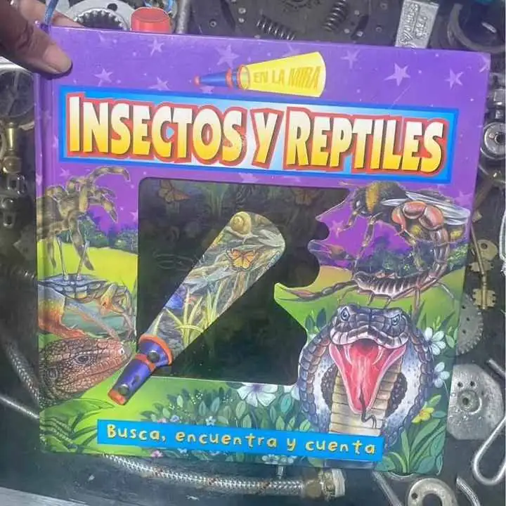 Libro insectos y reptiles con lupa
