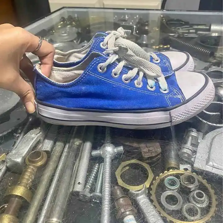 Zapatillas de lona azul talle 35