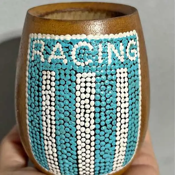 Mate de racing algarrobo personalizado