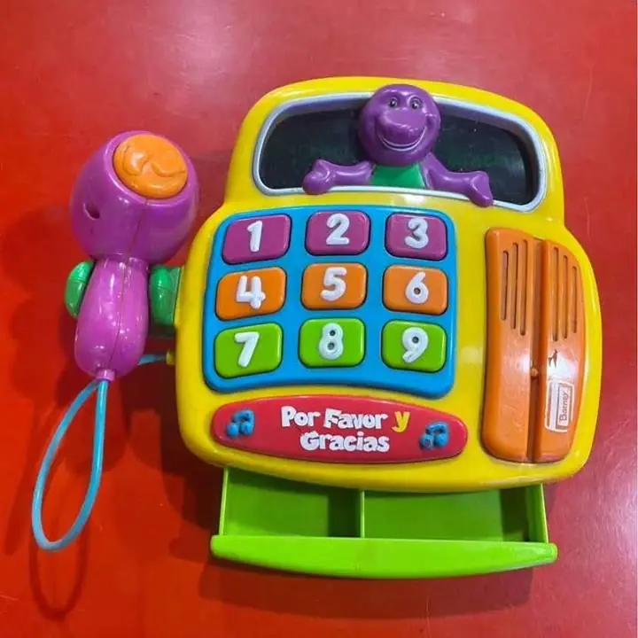 Caja registradora barney dinosaurio luz y sonido