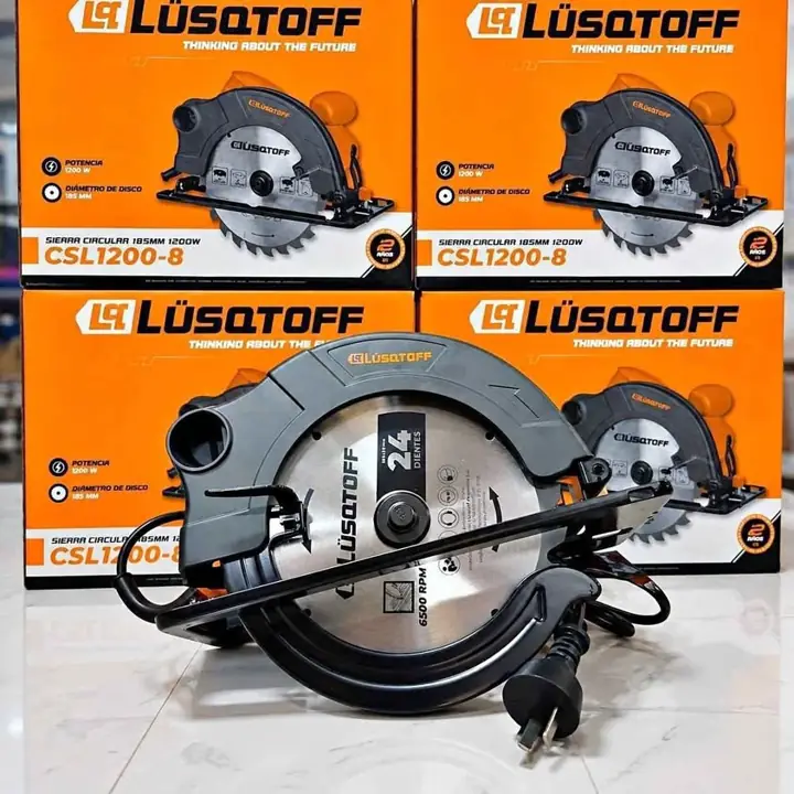 Sierra circular 185MM 1200W $75.000 • Potencia máxima: 1200 W • Velocidad: 5500 RPM • Ten