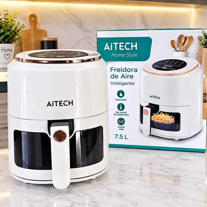 Freidora de Aire AITECH 7,5 L $77.000 Capacidad: 7,5 litros Potencia: 1400 W Pan