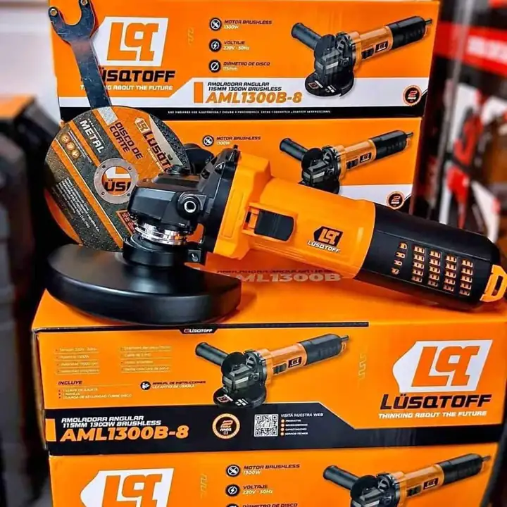 (AML1300B-8)AMOLADORA ANGULAR 115MM 1300 $71.000 Características: • Potencia máxima: 1300 W