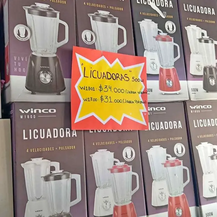 Licuadora Jarra vidrio$34.000 Jarra plástico $31.000