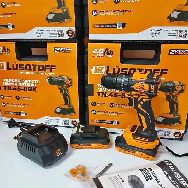 Taladro impacto percutor brushless 13MM a batería $180.000 Características: • Mandril met