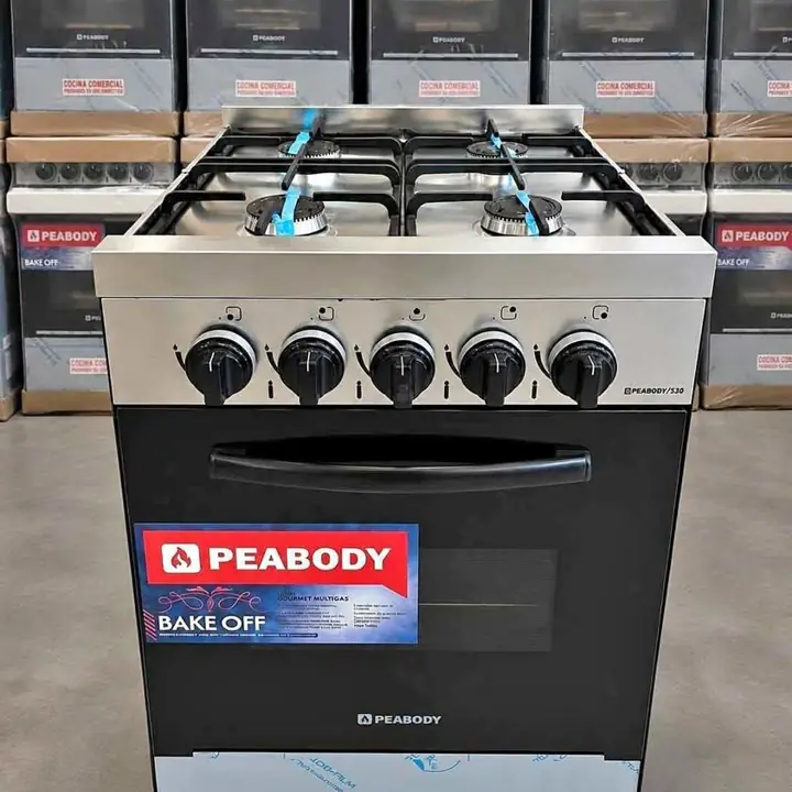 Cocina Peabody gourmet $328.000 Multigas 4 hornallas con rejas de fundición Quemador