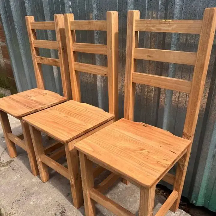 Sillas de madera maciza 3 fajas