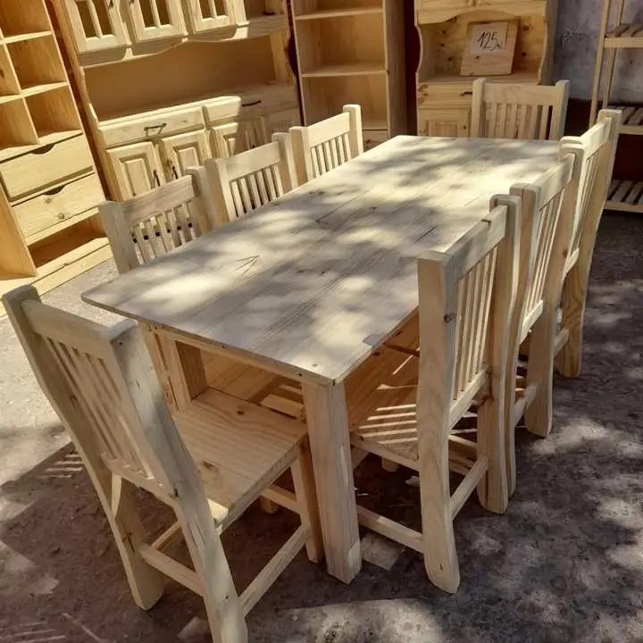 Mesa mas 8 sillas hindú